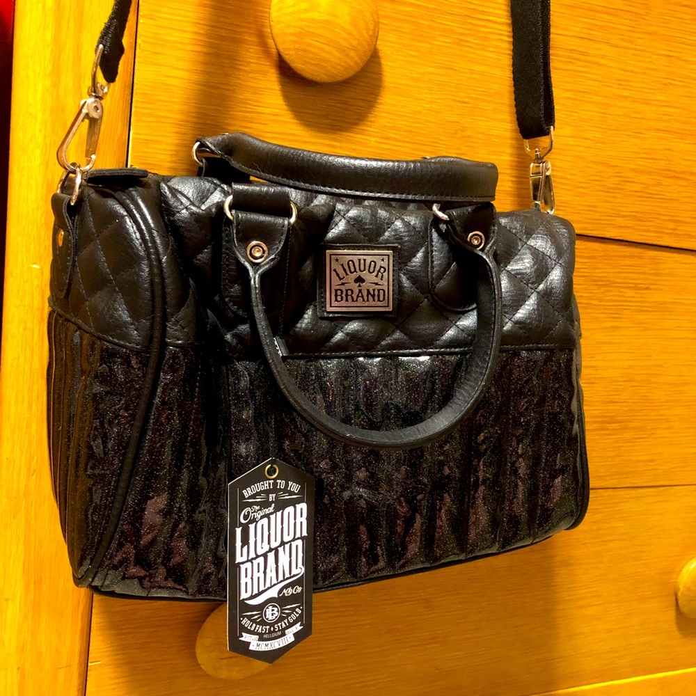 Black sparkle Liquor brand purse 🖤🖤
